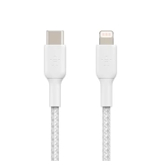 کابل شارژ سریع USB-C به لایتنینگ بلکین مدل CAA004bt1MWH با روکش بافته و طول 1 متر 4