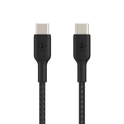 کابل شارژ سریع USB-C به USB-C بلکین مدل CAB004bt1MBK با روکش بافته و طول 1متر