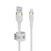 کابل شارژ سریع آیفون USB-A به لایتنینگ بلکین مدل CAA010bt1MWH با روکش بافته و طول 1متر 4