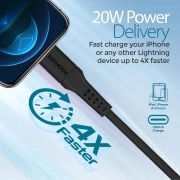 کابل USB-C به لایتنینگ شارژ سریع پرومیت مدل POWERLINK-120.BLACK به طول 1.2 متر 4