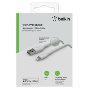 کابل تبدیل USB به لایتنینگ بلکین مدل CAA002bt3MWH طول 3 متر 2