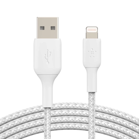 کابل شارژ سریع USB-A به لایتنینگ بلکین مدل CAA002bt1MWH طول 1m - سفید