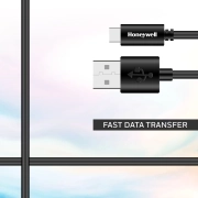 کابل تبدیل USB-A به USB-C هانیول مدل HC000032/CBL/C2.0/1.2M/BLK/NB طول 1/2 متر 3