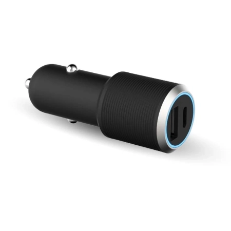 شارژر فندکی 37 وات فورس مدل FPLICAC2AC37WPDB Power Delivery با دو پورت USB-C PD و USB-A