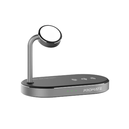 شارژر بیسیم پرومیت مدل WAVEPOWER.EU-GR با سه درگاه شارژ