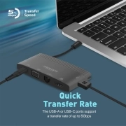 هاب USB-C پرومیت مدل MEDIAHUB-C6 با 6 درگاه خروجی