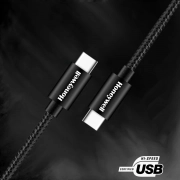 کابل تبدیل USB-C به USB-C هانیول مدل HC000038/CBL/1.2M/BLK/B طول 1/2 متر