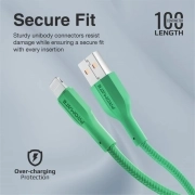 کابل USB-A به لایتنینگ شارژ سریع پرومیت مدل XCORD-AI.GREEN به طول 1 متر 4