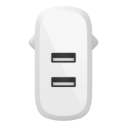 شارژر دیواری شارژ سریع 24 وات بلکین مدل WCE001vf1MWH با دو پورت و همراه کابل USB-C 3