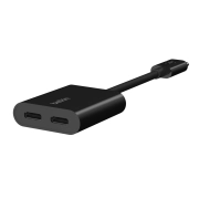 مبدل 1 به 2 USB-C بلکین مدل F7U081btBLK طول 14سانتیمتر 1