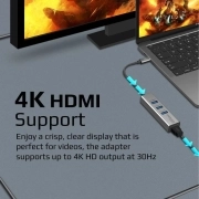 هاب USB-C پرومیت مدل MEDIAHUB-C3 با 4 درگاه خروجی 4