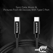 کابل تبدیل USB-C به USB-C هانیول مدل HC000038/CBL/1.2M/BLK/B طول 1/2 متر 5