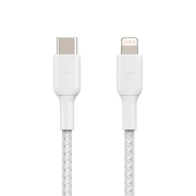 کابل شارژ سریع USB-C به لایتنینگ بلکین با روکش بافته و طول 1 متر مدل CAA004bt1MWH