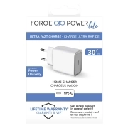 شارژر دیواری فورس مدل FPLICS1C30WPDW USB-C PD با ظرفیت 30 وات 1