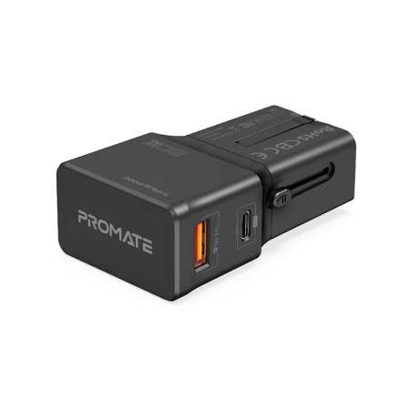 شارژر دیواری هوشمند پرومیت مدل TRIPLUG-PD20 - مشکی