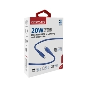 کابل USB-C به لایتنینگ شارژ سریع پرومیت مدل POWERLINK-120.BLUE به طول 1.2 متر 6