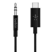 کابل تبدیل AUX 3٫5 به USB-C بلکین مدل F7U079bt03-BLK طول 0٫9 متر 3