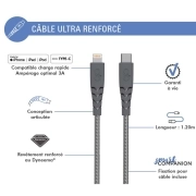 کابل شارژ USB-C به لایتنینگ فورس مدل FPCBLMFIC1.2MG Ultra-reinforced Cable، طول 1.2 متر 2