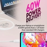 کابل USB-C شارژ سریع پرومیت مدل POWERLINK-CC200.WHITE به طول 2 متر