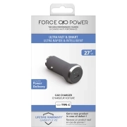 شارژر فندکی 27 وات فورس مدل FPCAC27W1USBCG Power Delivery با پورت USB-C 1