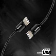 کابل تبدیل USB-C به USB-C هانیول مدل HC000038/CBL/1.2M/BLK/B طول 1/2 متر 2