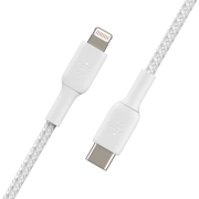 کابل شارژ سریع USB-C به لایتنینگ بلکین مدل CAA004bt2MWH با روکش بافته و طول 2 متر 2