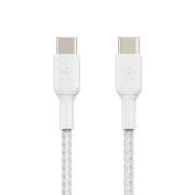 کابل شارژ سریع USB-C به USB-C بلکین مدل CAB004bt1MWH با روکش بافته و طول 1متر 1