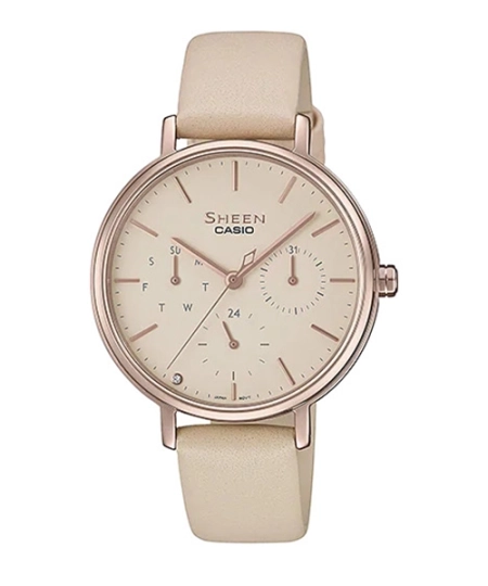 ساعت مچی زنانه کاسیو SHEEN مدل SHE-4541 - بند چرم