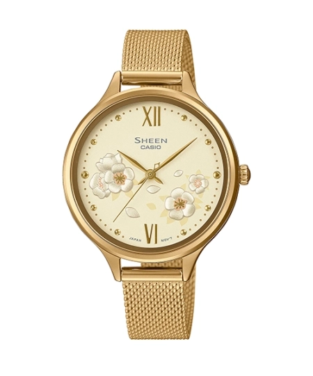 ساعت مچی زنانه کاسیو SHEEN مدل SHE-4551 - بند طرح مش