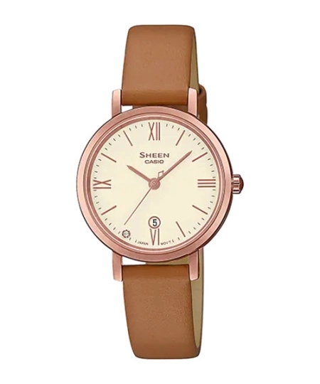 ساعت مچی زنانه کاسیو SHEEN مدل SHE-4540 - بند چرم