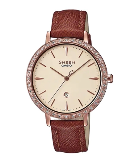 ساعت مچی زنانه کاسیو SHEEN مدل SHE-4535 - بند چرم