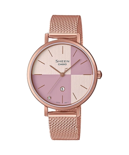 ساعت مچی زنانه کاسیو SHEEN مدل SHE-4547 - بند طرح مش