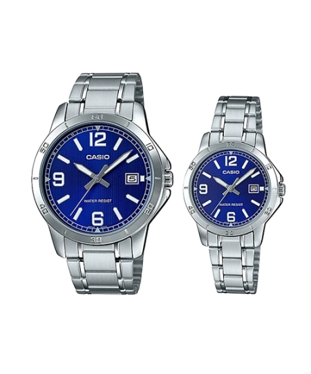 ست ساعت زنانه و مردانه کاسیو مدل LTP-V004D-2B و MTP-V004D-2B
