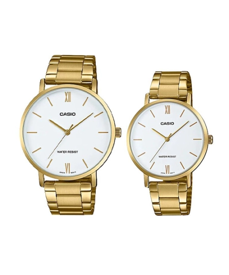 ست ساعت زنانه و مردانه کاسیو مدل MTP-VT01G-7BUDF و LTP-VT01G-7BUDF
