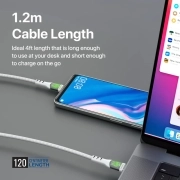 کابل USB-C به USB-C شارژ سریع پرومیت مدل TRANSLINE-CC.PINK به طول 1.2 متر