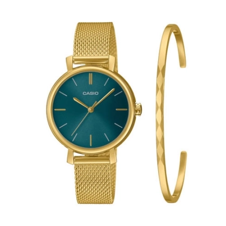 ساعت مچی زنانه با النگو کاسیو مدل LTP-2024VMG-3CDR