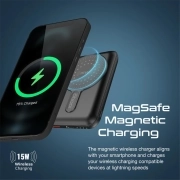 شارژر بی سیم پرومیت مدل POWERMAG-10PRO.BLACK با باتری داخلی 10000 میلی آمپر ساعت 1