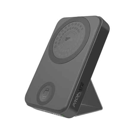 پاوربانک بیسیم 3 در 1 پرومیت مدل POWERMAG-TRIO.BLACK به ظرفیت 10000 میلیآمپر ساعت