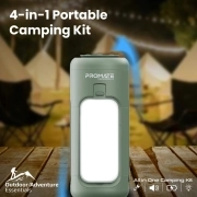 کیت چندمنظوره کمپینگ پرومیت مدل CAMPMATE-4-‌ چراغ LED، پاوربانک 6000mAh و اسپیکر بلوتوث 4