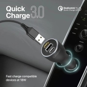 شارژر فندکی 120 وات پرومیت مدل POWERDRIVE-120 با دو پورت USB-C و یک پورت USB-A 5