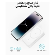 پاوربانک بی سیم انکر 334 مدل A1642 به ظرفیت 10000 میلی آمپر ساعت - سفید 4