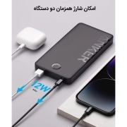 پاوربانک انکر 323 مدل PowerCore PIQ A1334 ظرفیت 10000 میلی آمپر ساعت- مشکی 4