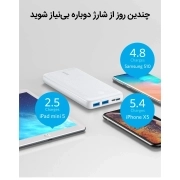 پاور بانک انکر مدل PowerCore Essential A1268 ظرفیت 20000 میلی آمپر ساعت- سفید 2