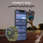 ساعت هوشمند پرومیت مدل XWATCH-R19.MIDNIGHTGREEN با صفحه گرد و قابلیت تماس بلوتوثی 4