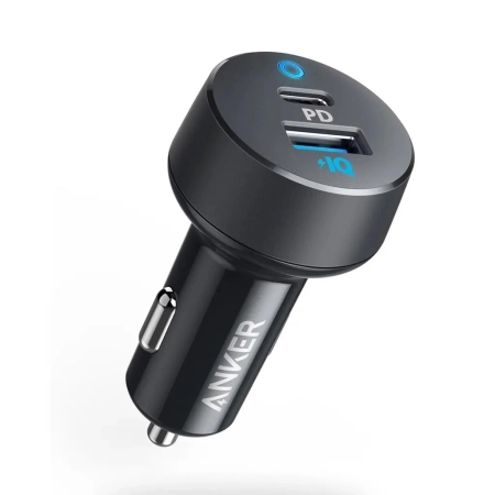 شارژر فندکی 35 وات انکر مدل PowerDrive PD+ 2 A2732 با دو پورت USB-C و USB-A