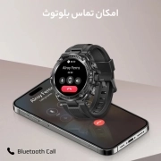 ساعت هوشمند پرومیت مدل XWATCH-R19.BLACK با صفحه گرد و قابلیت تماس بلوتوثی 5