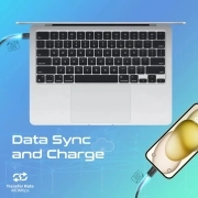 کابل USB-C به لایتنینگ شارژ سریع پرومیت مدل ECOLINE-CI120 به طول 1.2 متر و پشتیبانی از توان 27 وات- مشکی