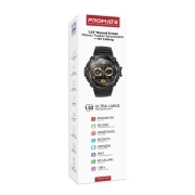 ساعت هوشمند پرومیت مدل XWATCH-R19.BLACK با صفحه گرد و قابلیت تماس بلوتوثی 10