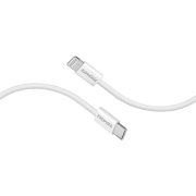 کابل USB-C به لایتنینگ شارژ سریع پرومیت مدل ECOLINE-CI120 به طول 1.2 متر و پشتیبانی از توان 27 وات- سفید