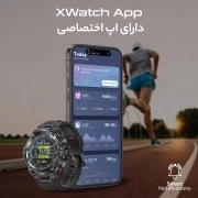 ساعت هوشمند پرومیت مدل XWATCH-R19.BLACK با صفحه گرد و قابلیت تماس بلوتوثی 8